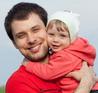 Secure baby becomes confident and caring father